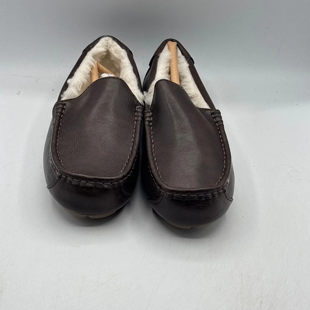 Koolaburra by UGG Tipton Smooth Slippers Mens 9 Brown Faux Fur Lined 1154810